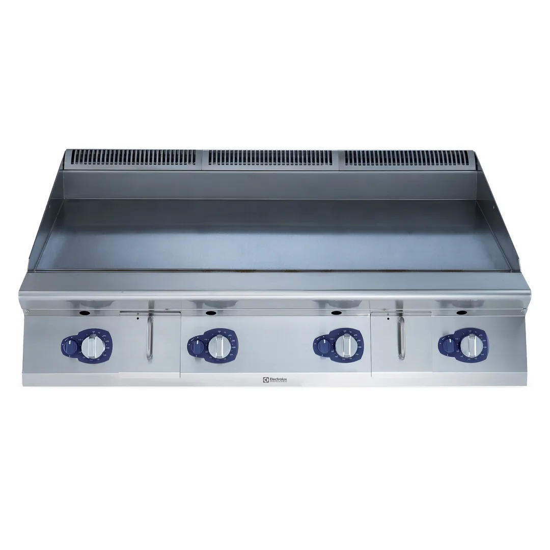 Electrolux Professional 391406 Modular Cooking Range Line 900Xp 1200Mm Gas Fry Top Hp Smooth Scratch Resistant Chromium Plate - 1200 x 900 x 250mm