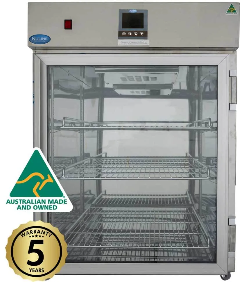 Nuline Refrigeration BW260 1 Glass Door Under Counter Blanket Warmer Fan Forced Laboratory Equipment With Microprocessor Control - 700 x 700 x 920mm