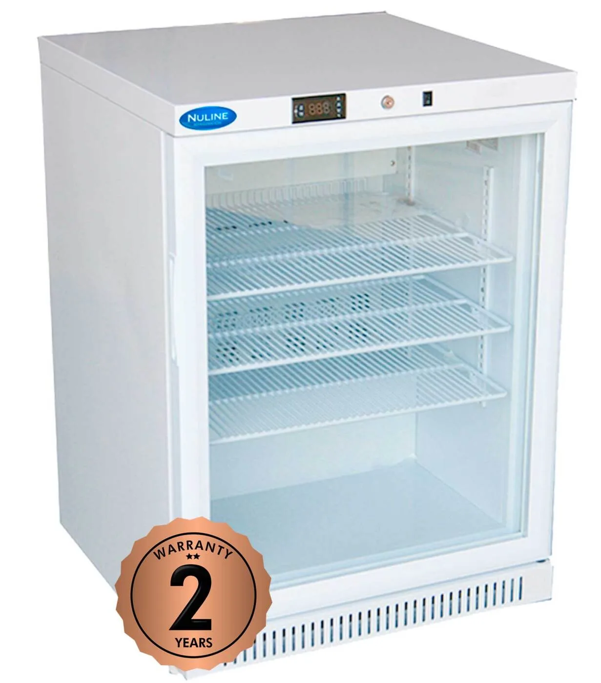 Nuline Refrigeration ML125GP 1 Glass Door Under Counter Vaccine Pharmacy Fridge With Digital Control - 595 x 610 x 840mm