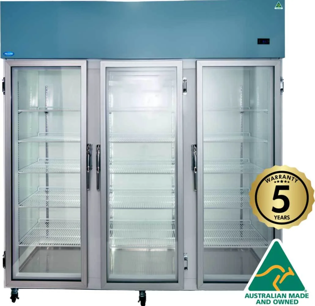 Nuline Refrigeration NLMDR 1614/3 Nlmdr 1614 3 3 E Glass Door Dual Laboratory Fridge With Digital Control - 1880 x 750 x 2100mm