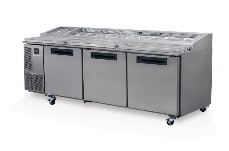 Skope PG800Pizza Pegasus Pg800 3 Door Pizza Counter Fridge 21 Pizza - 2435 x 830 x 900mm