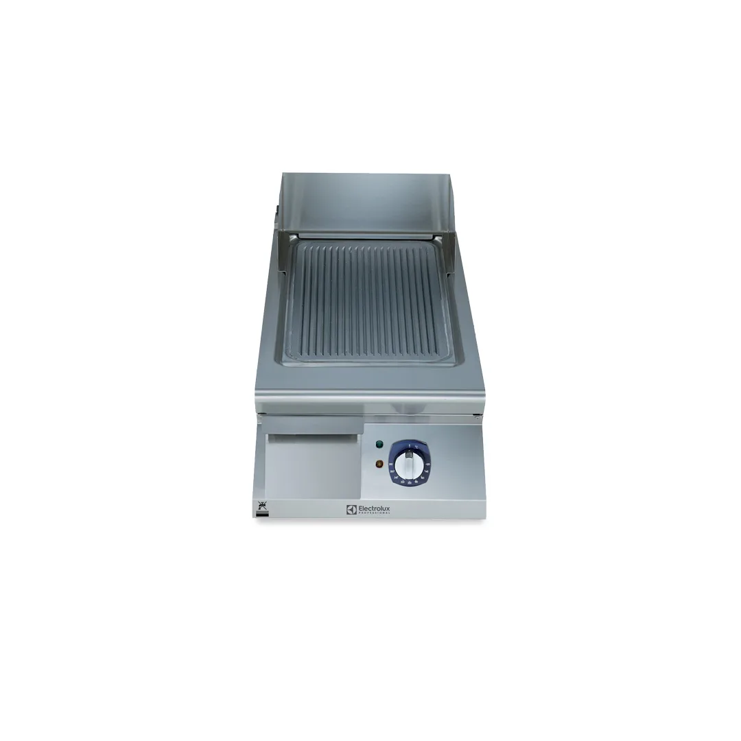 Electrolux Professional 391356 Modular Cooking Range Line 900Xp 400Mm Electric Fry Top Ribbed Brushed Chrome Plate - 420 x 970 x 480mm