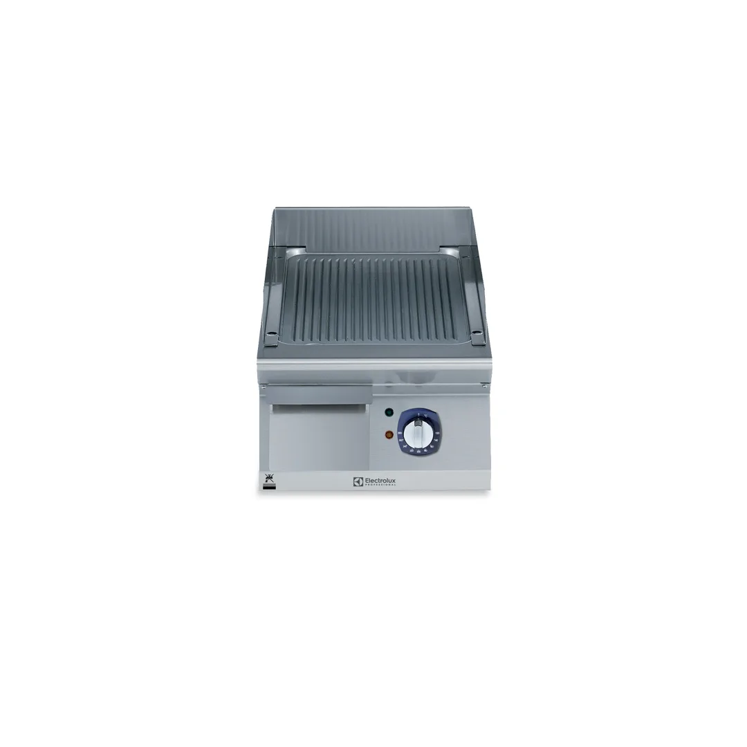 Electrolux Professional 371332 Modular Cooking Range Line 700Xp 400Mm Electric Fry Top Ribbed Brushed Chrome Plate - 410 x 770 x 430mm