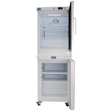 Nuline Refrigeration HRF400 2T 1 Solid And 1 Glass Door Combination Fridge Freezer With Digital Control - 595 x 650 x 939mm
