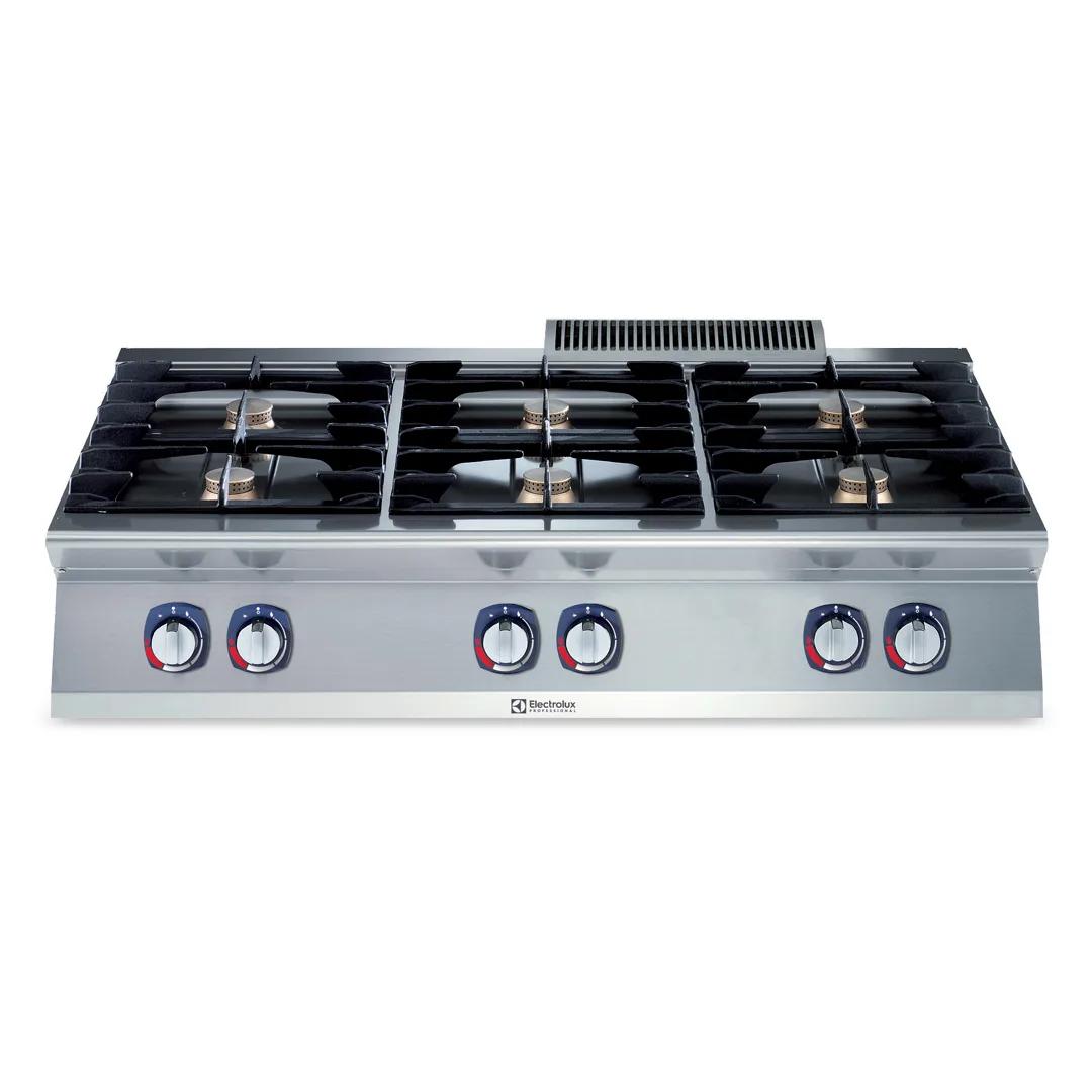 Electrolux Professional 371170 Modular Cooking Range Line 700Xp 6 Burner Gas Boiling Top - 1200 x 700 x 250mm