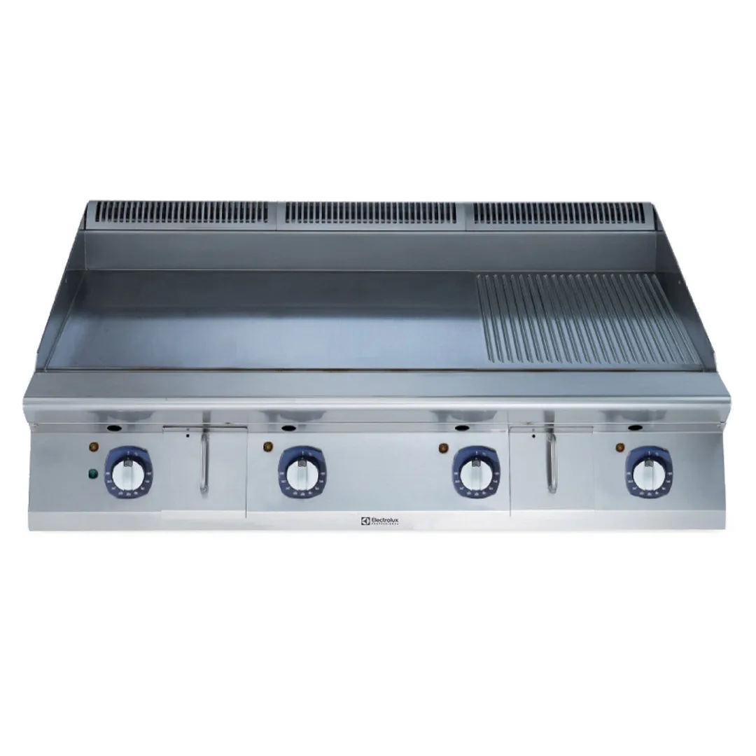 Electrolux Professional 391405 Modular Cooking Range Line 900Xp 1200Mm Electric Fry Top Hp Smooth And Ribbed Scratch Resistant Chromium Plate - 1200 x 900 x 250mm