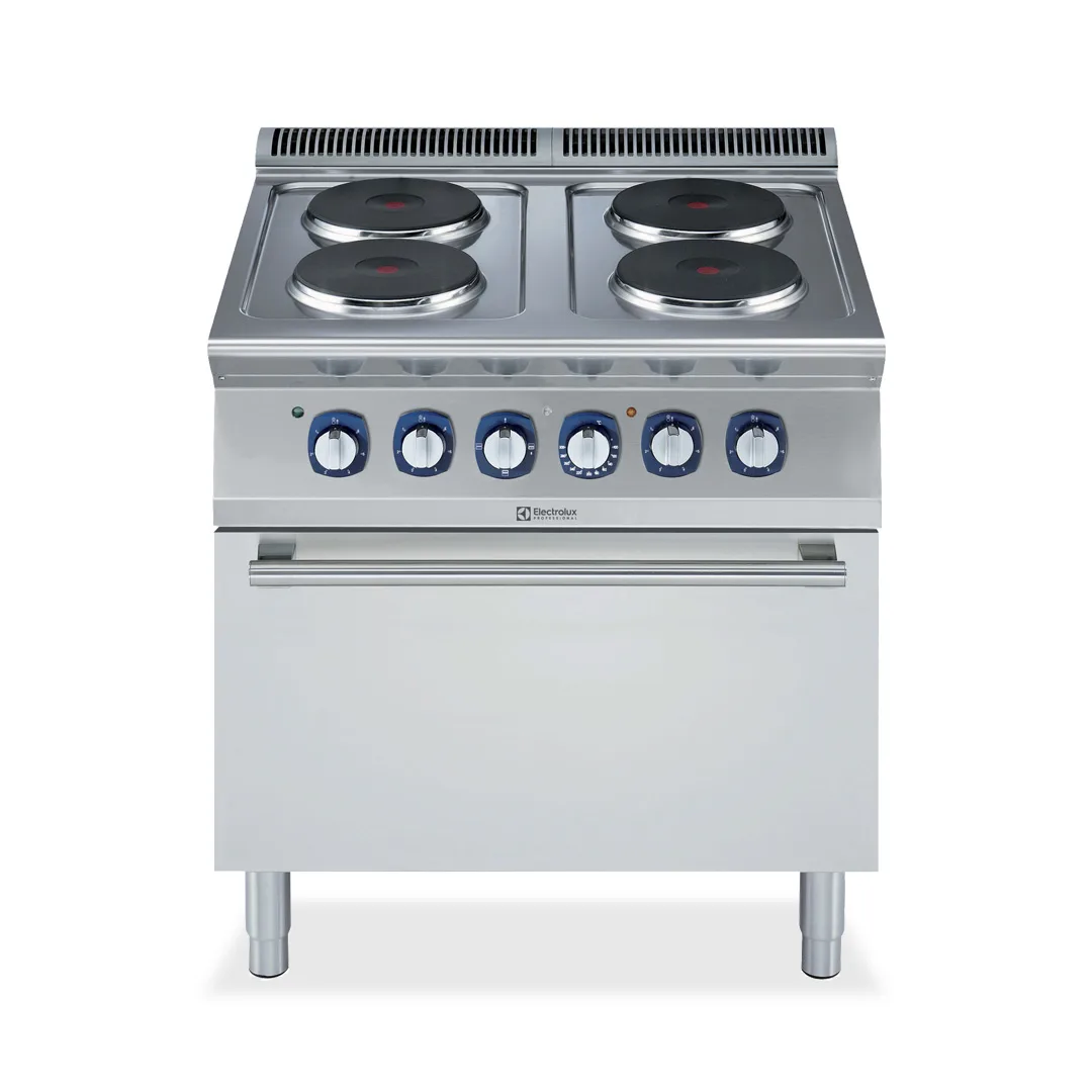 Electrolux Professional 371016 Modular Cooking Range Line 700Xp 4 Hot Plates Electric Boiling Top Range On Electric Oven - 770 x 810 x 980mm