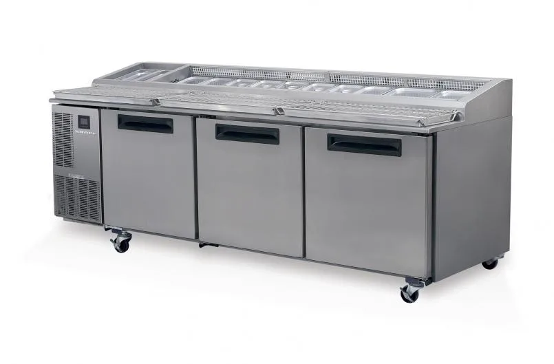 Skope PG800 Pizzar Pegasus 3 Solid Door 2 1 Pizza Gn Remote Fridge - 2435 x 830 x 900mm