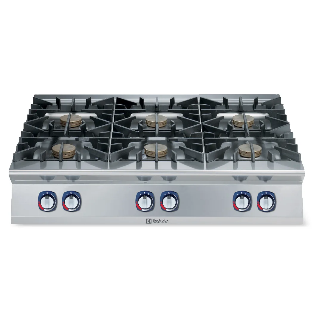 Electrolux Professional 391012 Modular Cooking Range Line 900Xp 6 Burner Gas Boiling Top - 970 x 1220 x 430mm