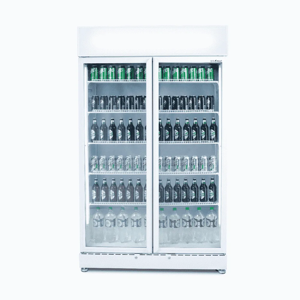 Bromic GM1000LWECO Upright Display Fridge Flat Glass Door Led 960L - 1200 x 690 x 1998mm