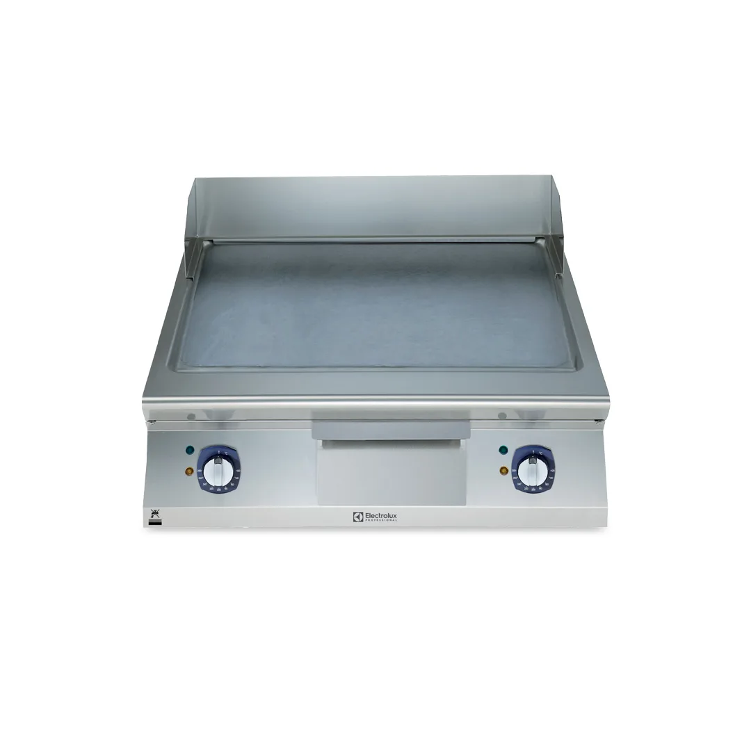 Electrolux Professional 391400 Modular Cooking Range Line 900Xp 800Mm Electric Fry Top Smooth Brushed Chrome Plate - 960 x 810 x 480mm